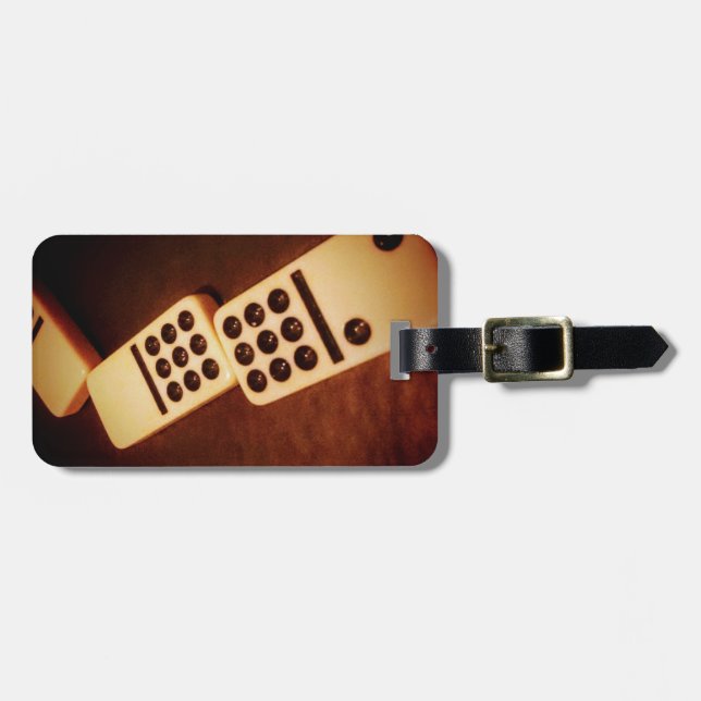 Domino-effektens stopptagg bagagebricka (Horisontell Framsida)