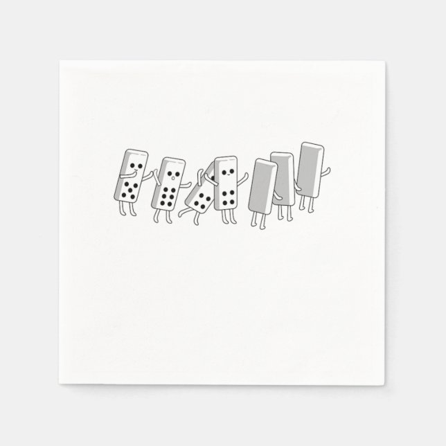 Domino Fall Dominoes Tiles Puzzler Game Gift Pappersservett (Framsidan)