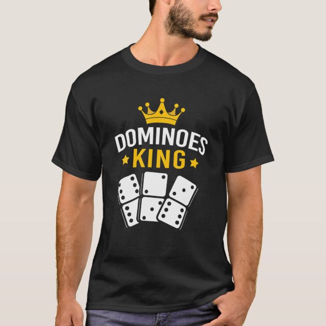 Domino För manar Dominoes Kung T Shirt (Framsida)