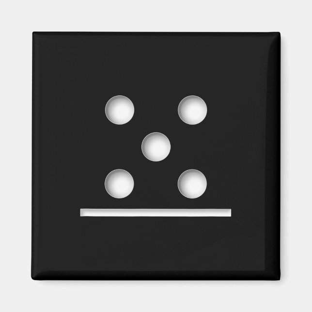 Domino Game 5 0 Halloween-jul Magnet (Framsidan)