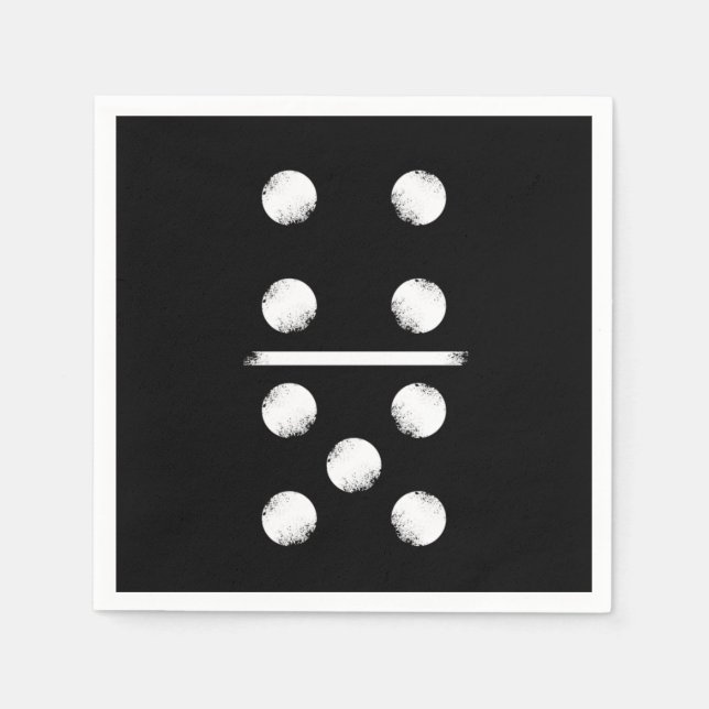 Domino Game 9 Dominoes Tiles Puzzler Game Gift Pappersservett (Framsidan)