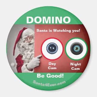 DOMINO Santa tittar på dig! Dag och natt Magnet