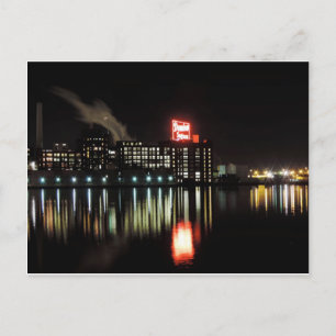Domino Sugar Baltimore på natten Vykort