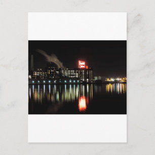 Domino Sugar Baltimore på natten Vykort