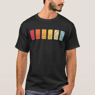 Domino Tile Board Game manar Women Dominoes retro T Shirt