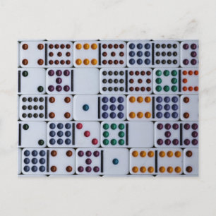Dominobrickor Siffror Spel Vykort