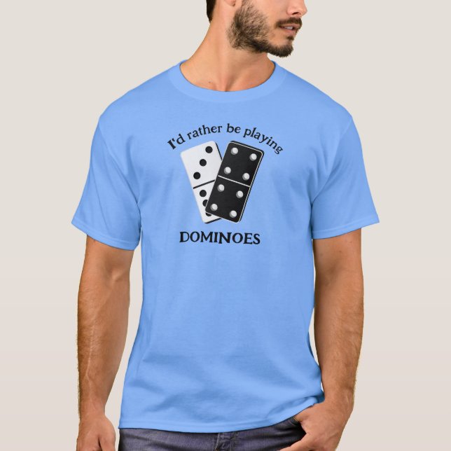 Dominoes Design Tee Shirt T-Shirt (Framsida)