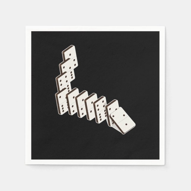 Dominoes Dominoe Game Game Night Pappersservett (Framsidan)