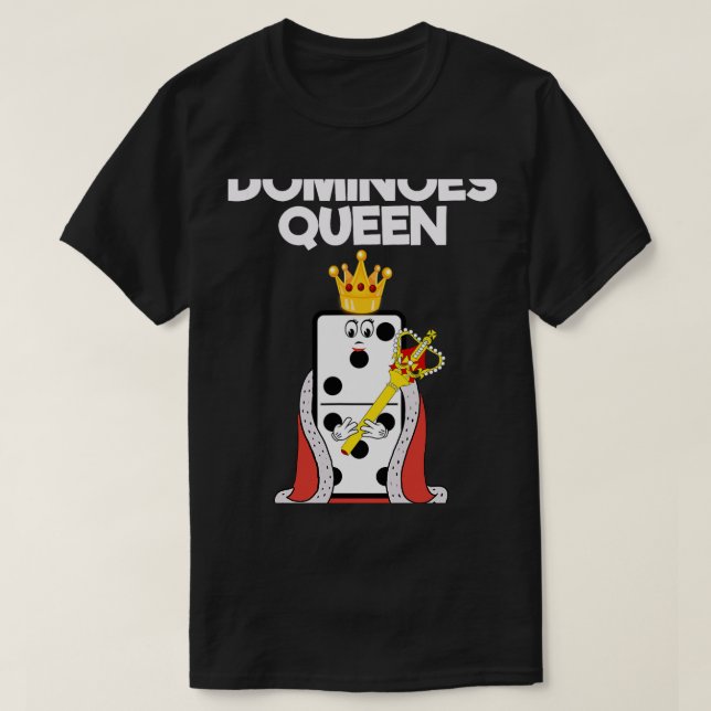 Dominoes Funny Dominoes Queen T Shirt (Design framsida)