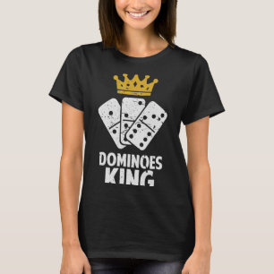 Dominoes Kung Domino Älskare Spelspelare T Shirt