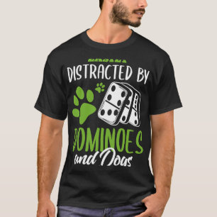 Dominoes Shirt Rolig hund Älskare Game Dominoes Pl T