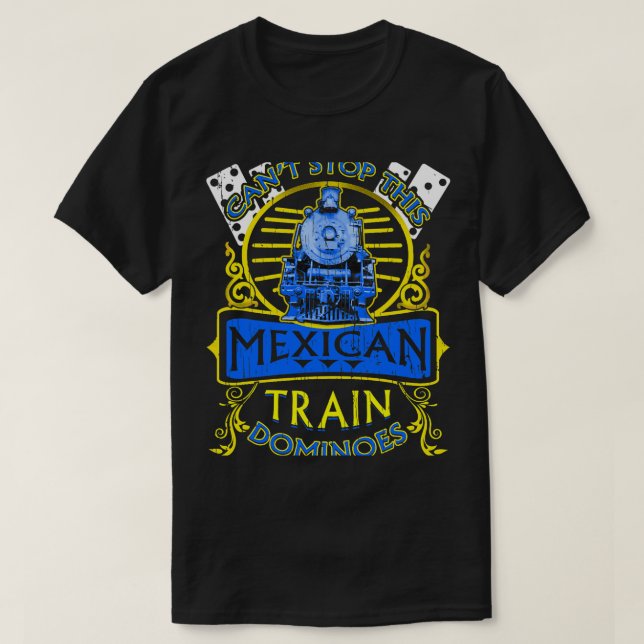 Dominoes T Shirt Funny Cant stoppar detta mexikans (Design framsida)