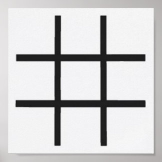 Dominoes-Tic Tac Toe MÄRKRE Grid (2-tums kylskåp) Poster