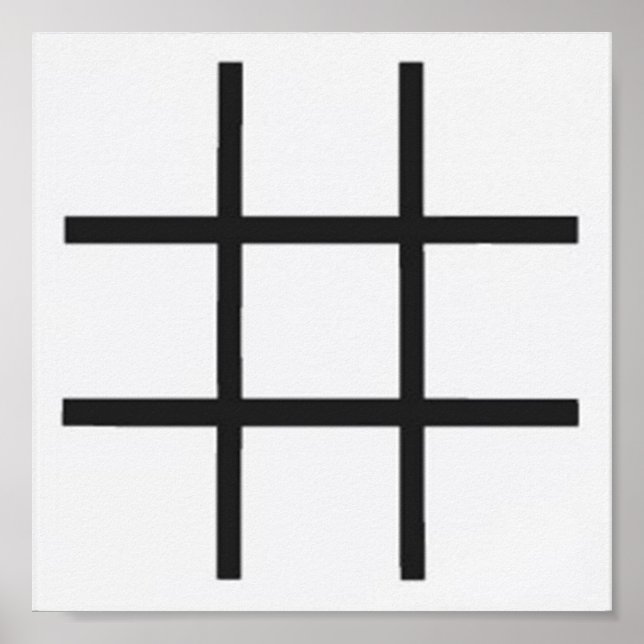 Dominoes-Tic Tac Toe MÄRKRE Grid (2-tums kylskåp) Poster (Framsidan)