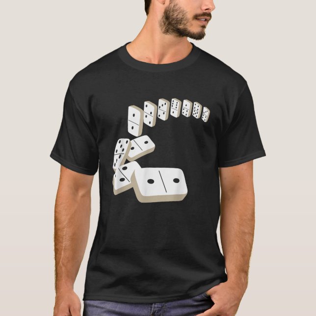 Dominoes Tiles Domino Player Dominoes Älskare T Shirt (Framsida)