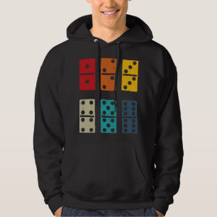 Dominoes tiles retro coola färg dominoes player g hoodie