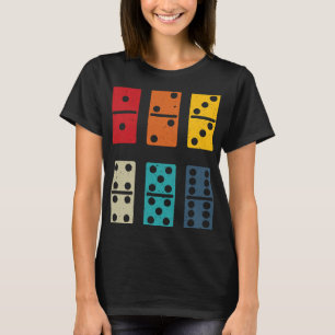 Dominoes tiles retro coola färg dominoes player g t shirt