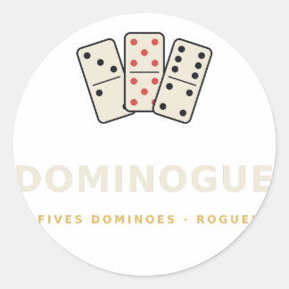 DominoGue Titeldekal Runt Klistermärke