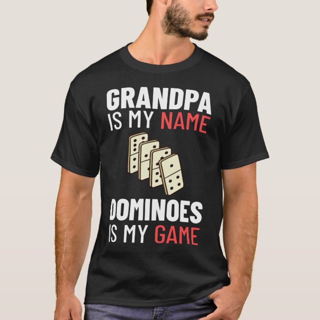 Dominoin Player Board Game Dominoes T Shirt (Framsida)