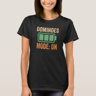 Dominoläge på batteri t shirt