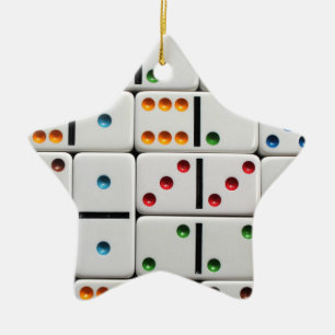 Dominoprydnad Julgransprydnad Keramik