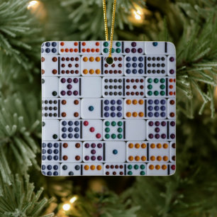 Dominos Numbers Game Julgransprydnad Keramik
