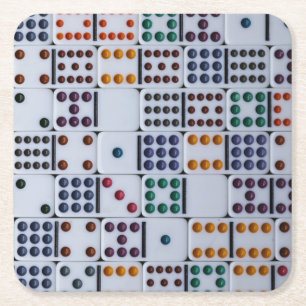 Dominos Numbers Game Underlägg Papper Kvadrat