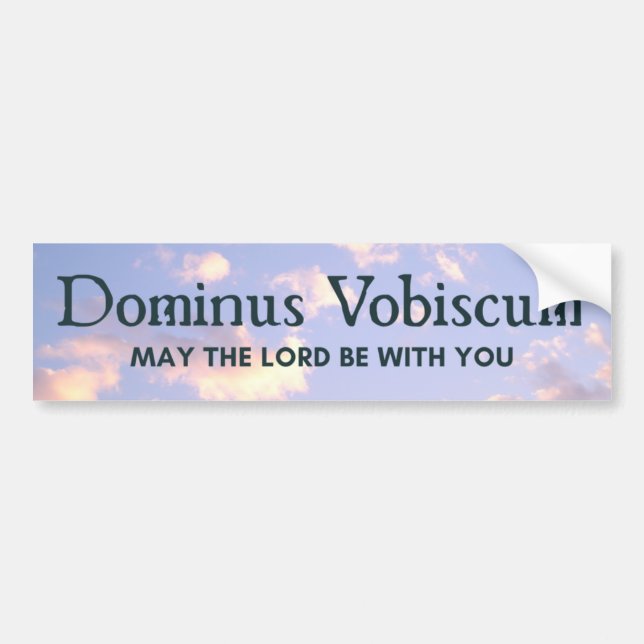 Dominus Vobiscum Latin Mass Trad Catholique Himlar Bildekal (Framsidan)