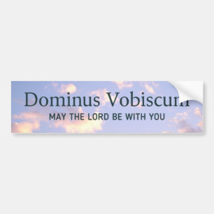 Dominus Vobiscum Trad katolsk latinsk massa Blå hi Bildekal