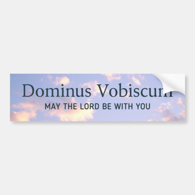 Dominus Vobiscum Trad katolsk latinsk massa Blå hi Bildekal (Framsidan)