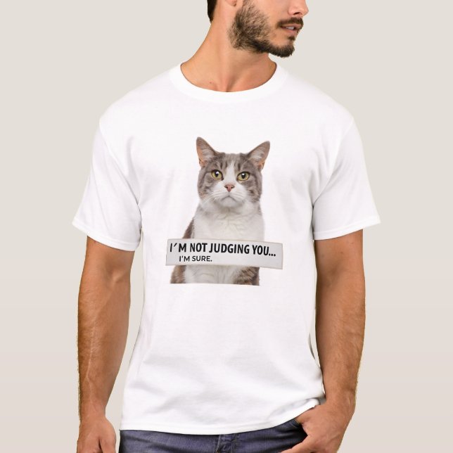 Domkatt Sarksastisk Citat Minimal Konst T Shirt (Framsida)