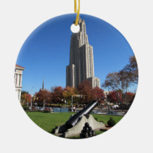 Domkyrka av att lära universiteten av Pittsburgh Julgransprydnad Keramik