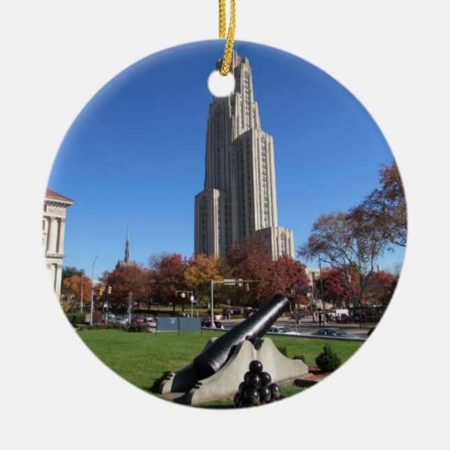 Domkyrka av att lära universiteten av Pittsburgh Julgransprydnad Keramik (Framsidan)