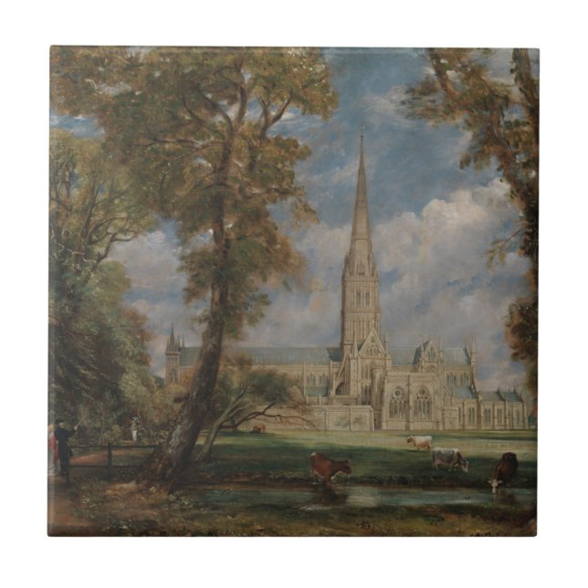 Domkyrka för John konstapel | Salisbury från Kakelplatta (Framsidan)