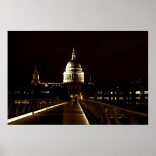 Domkyrka London för St Pauls Poster