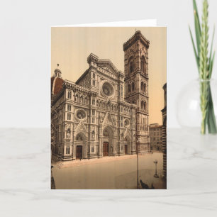 Domkyrkan och campanilen, Florence Helgkort