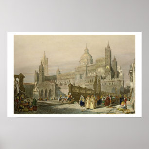 Domkyrkan på Palermo, Sicily som inristas av John Poster