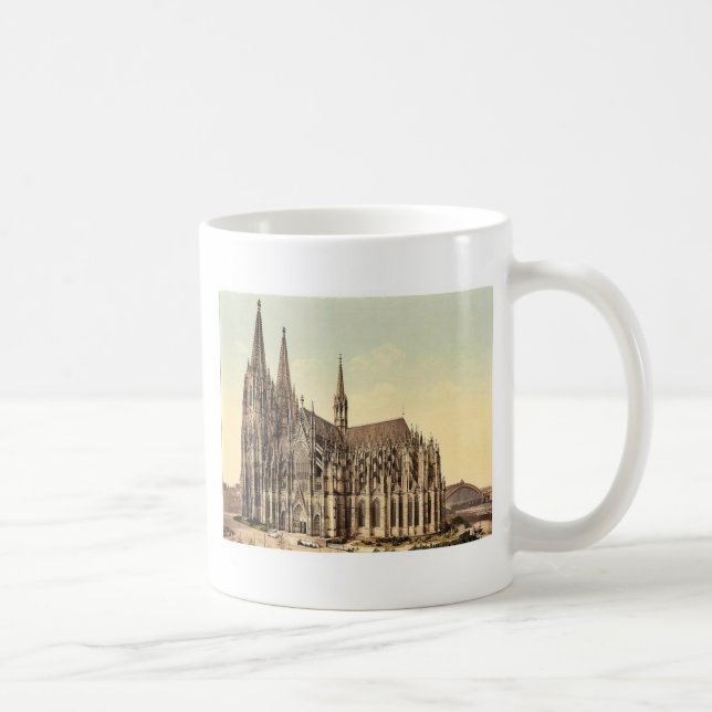 Domkyrkan, sida, Cologne, Rhinen, tysklant r Kaffemugg (Höger)