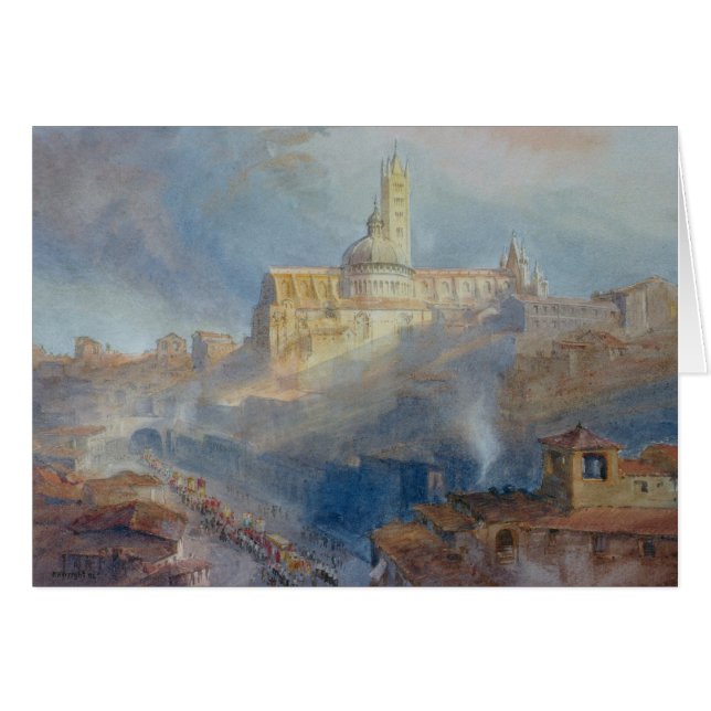 Domkyrkan, Siena, 1902 Hälsningskort (Framsidan Horizontal)