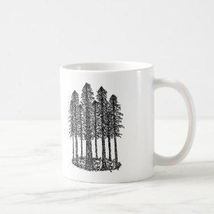 Domkyrkaring (kust- redwoodträd skissar), kaffemugg