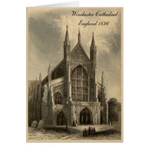 Domkyrkor av England serier: Winchester 1836 Hälsningskort