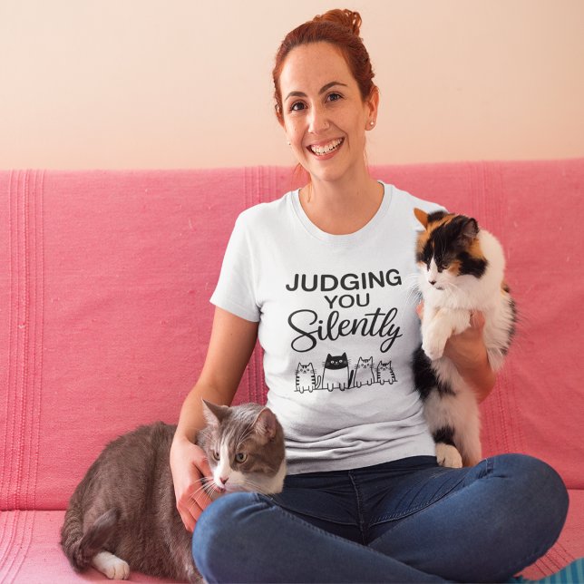 DÖMMA DIG tyst T Shirt (JUDGING YOU Silently Tri-Blend Shirt)