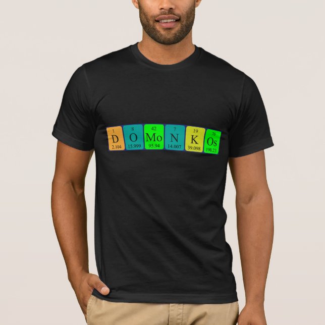 Domonkos periodiska skjorta bord namn t shirt (Framsida)