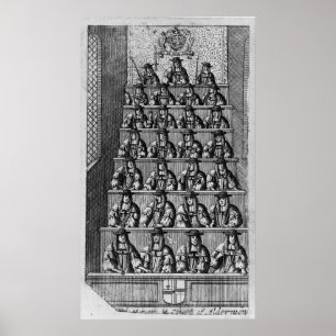 Domstol av Aldermen, c.1690 Poster