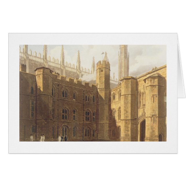 Domstol av kung högskola, Cambridge, från 'Histen Hälsningskort (Framsidan Horizontal)