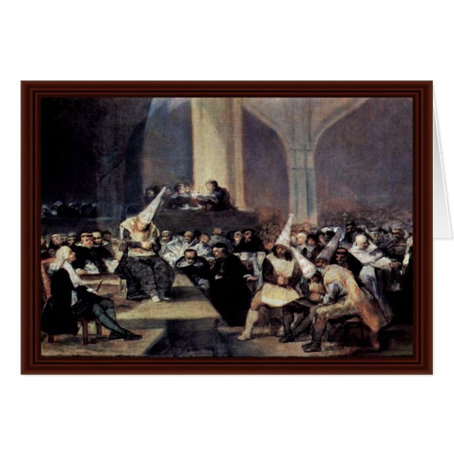 Domstol av räfsten av Francisco De Goya Hälsningskort (Framsidan Horizontal)