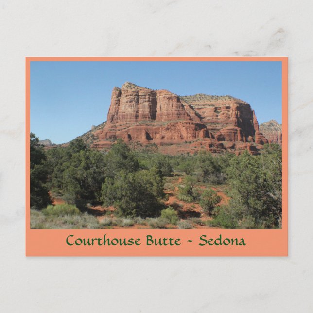 Domstol Butte Sedona Arizona-vykort Vykort (Framsida)