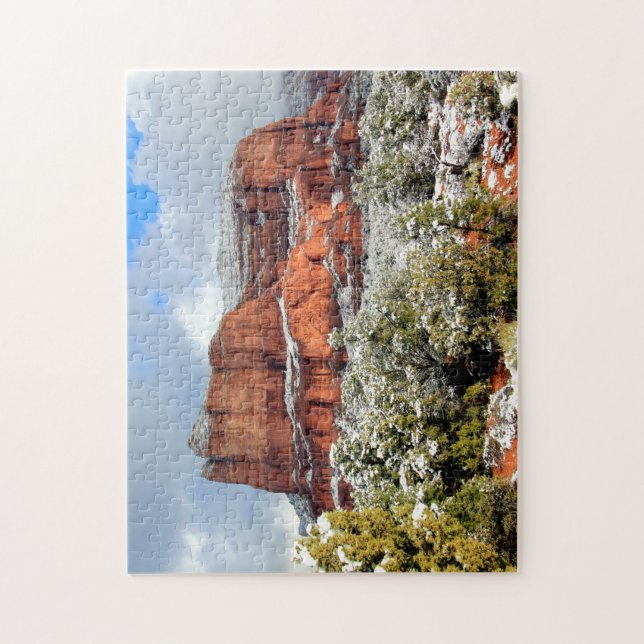 Domstol Butte, Sedona AZ 11 tum x 14 tum Puzzle Pussel (Vertikal)