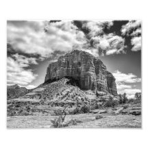 Domstol Butte - svartvitt | Fotoutskrift