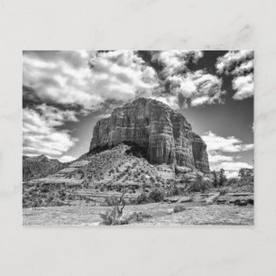 Domstol Butte - svartvitt vykort